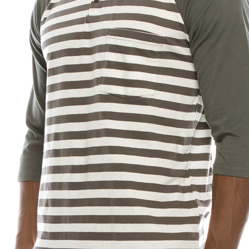 
                      
                        HT RUDE 3/4 SLEEVE STRIPE HENLEY
                      
                    