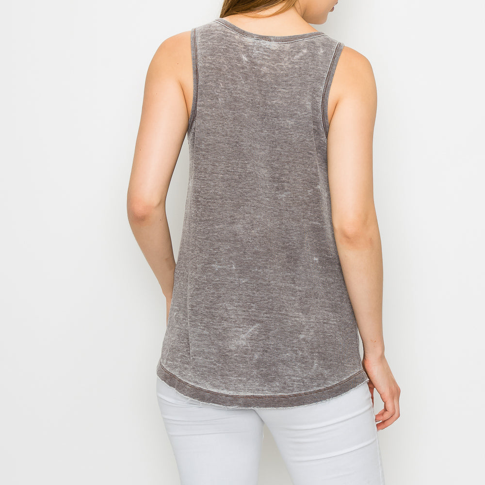 
                      
                        HD Waffle Burnout Button Up Tank
                      
                    