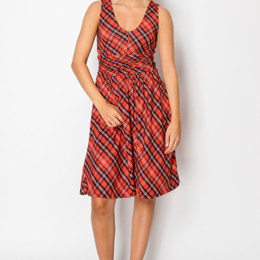 Waist Ruched Midi Dress