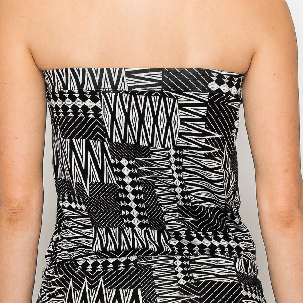 
                      
                        Tribal Print Tube Romper
                      
                    