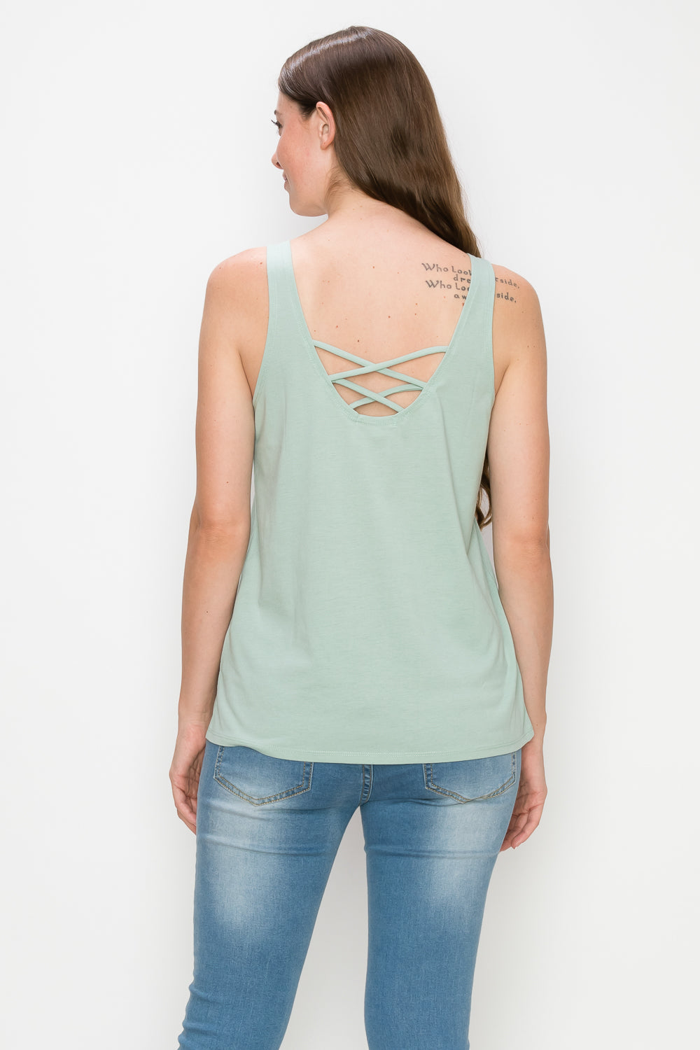 Cross Back Tank Top