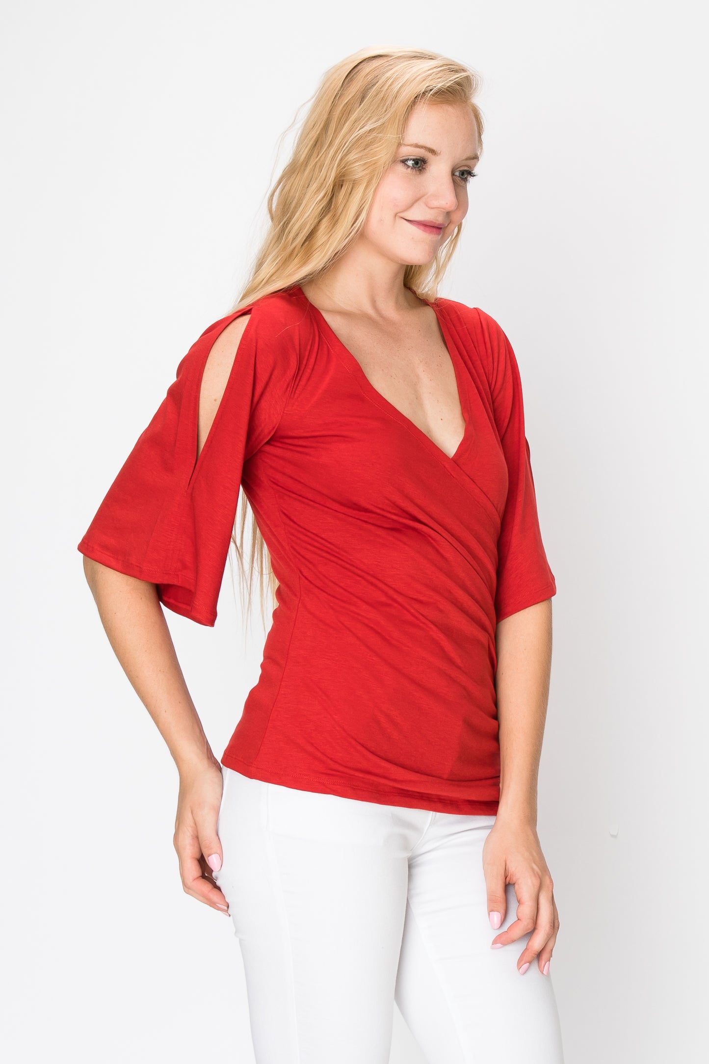 Bell Sleeve Wrap Top