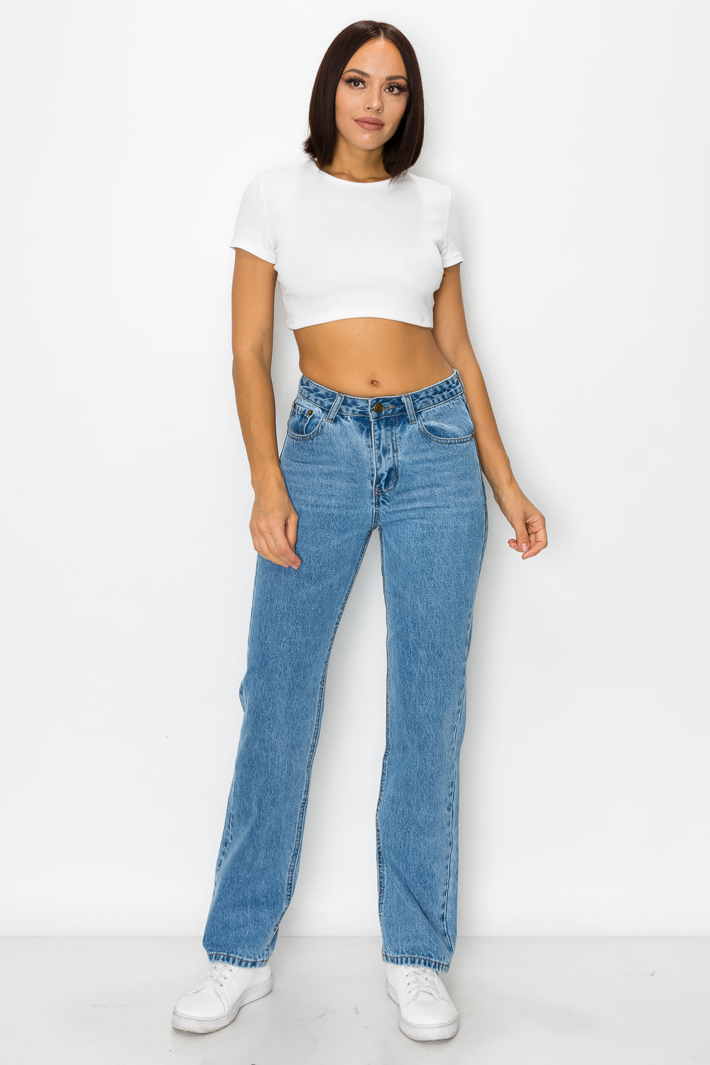 High Rise Straight Jeans