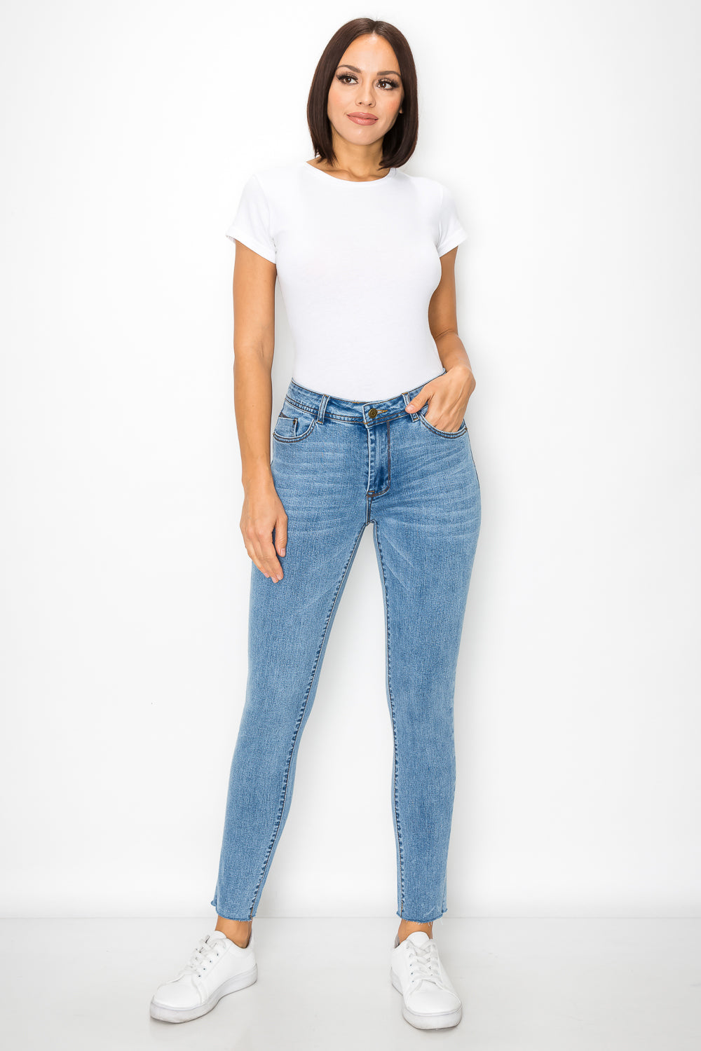 Mid-Rise Slim Fit Skinny Jeans