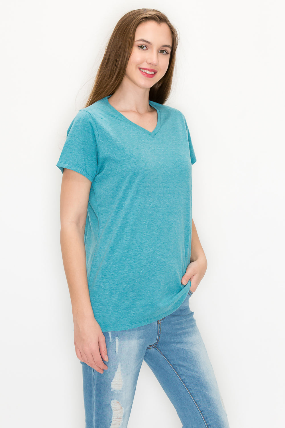 Cozy Up Classic Short Sleeve V-Neck T-Shirt