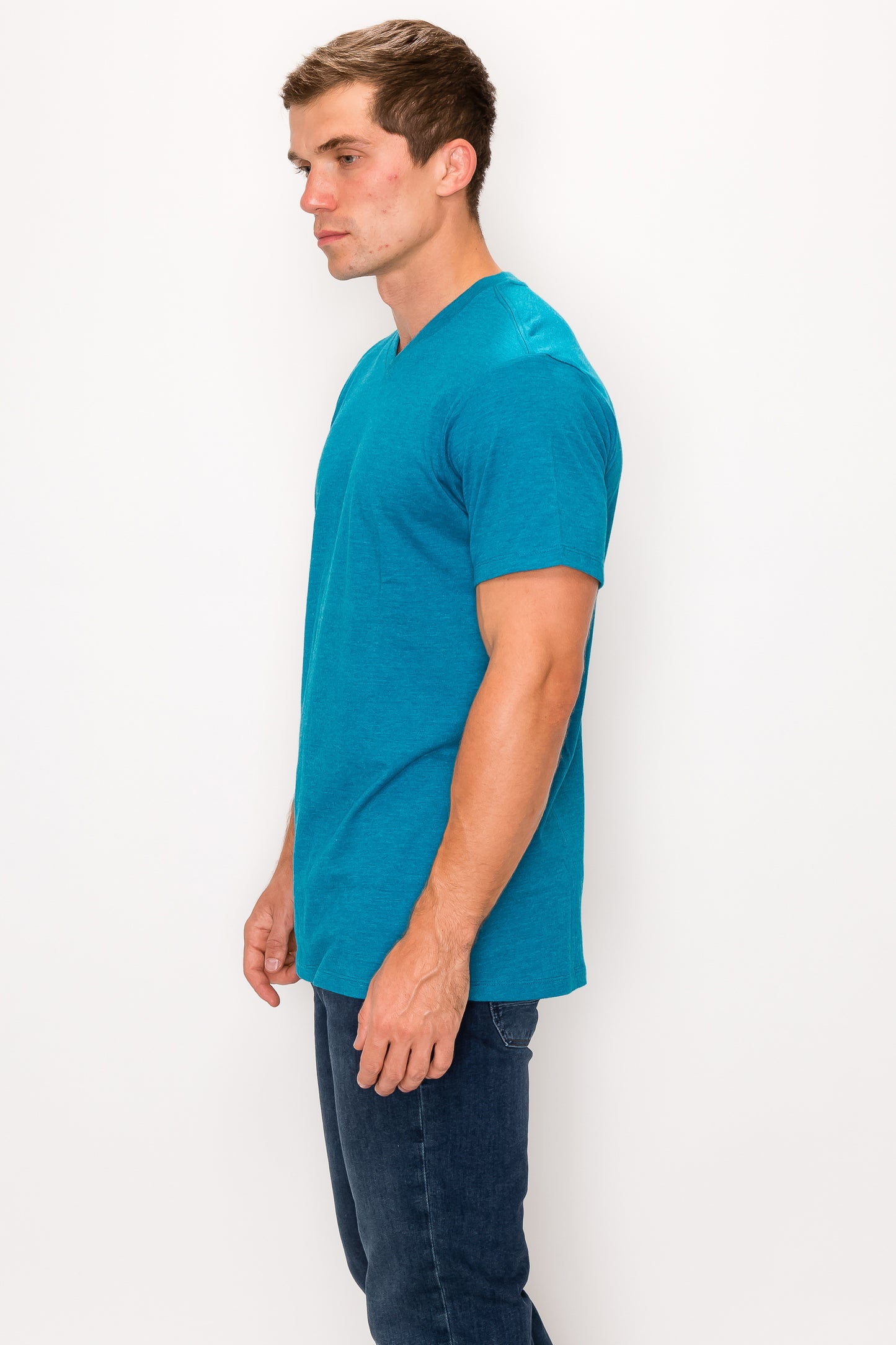 Zamong Men's Short Sleeve V-Neck T-Shirt