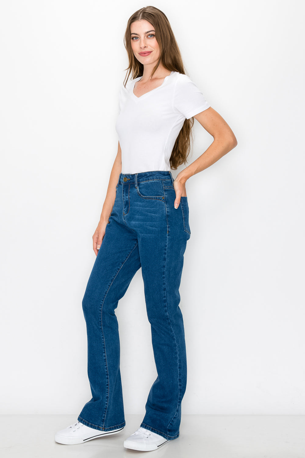 High Rise Slim Comfort Flare Jeans